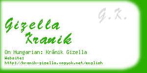 gizella kranik business card