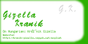 gizella kranik business card